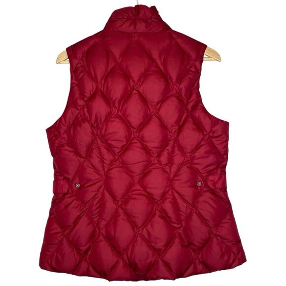 Eddie Bauer Quilted Goose Down Vest Women M Red Outdoor Gorpcore Cozycore Casual - Picture 2 of 11
